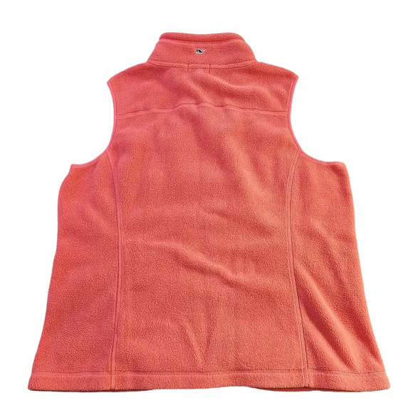 Vineyard Vines Women Large Full Zip Fleece Vest Hiking‎ Camping Outdoor Pockets - Picture 2 of 13